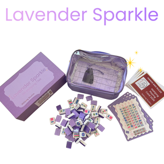 Lavender Sparkle Mahjong Tile Set