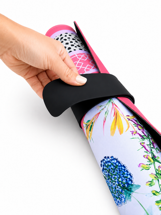 Mahjong Mat Strap - Silicone Mat Holder: Pink