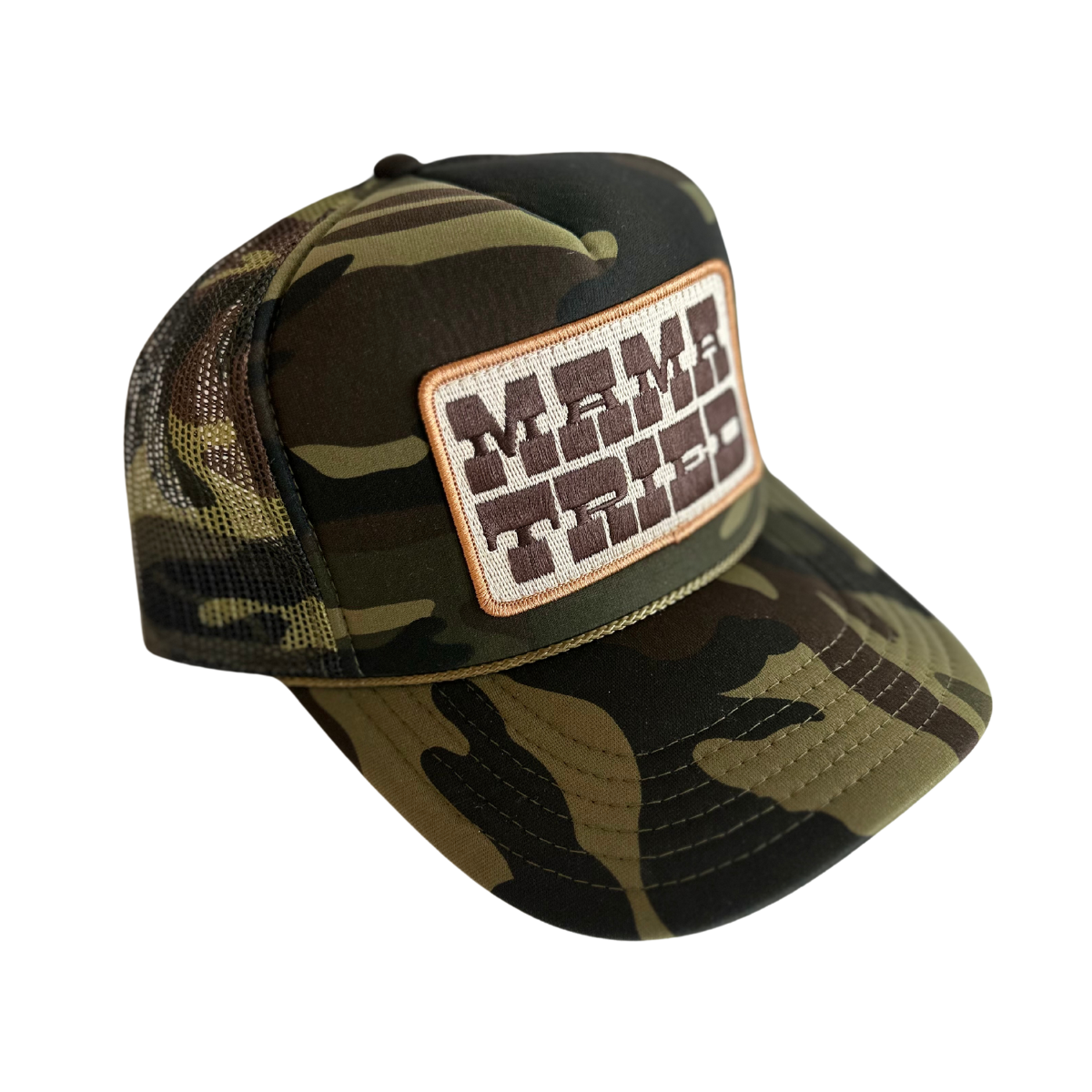 Mama Tried Patch Trucker Hat: Camo