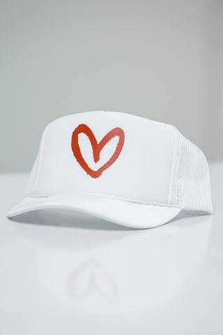 Imperfect Heart Trucker Hat - Classic Colorways: Camo/Red