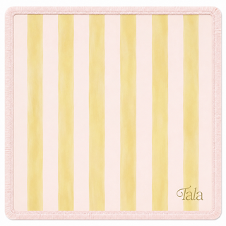 Tala Mahj Colony Shell Pink & Citrus Cabana Stripe Mahjong Mat