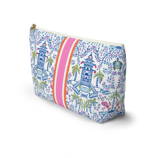 Britt Mills Mahjong Tile Pouch: Preppy Cheetah (Pink)