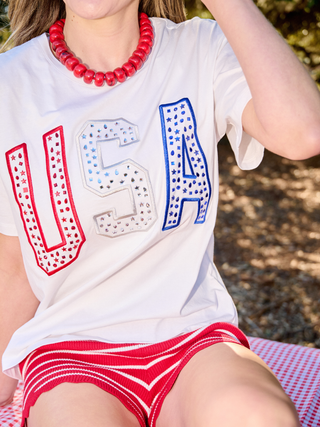 The USA Rhinestone Tee
