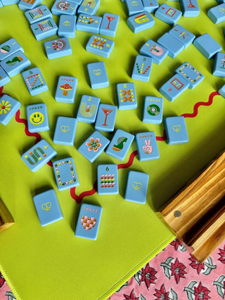 Peace Love Mahjong Mod Tiles - French Blue