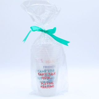 Mahjong Frosted Cups  |  10 Different Designs in Every Pack
