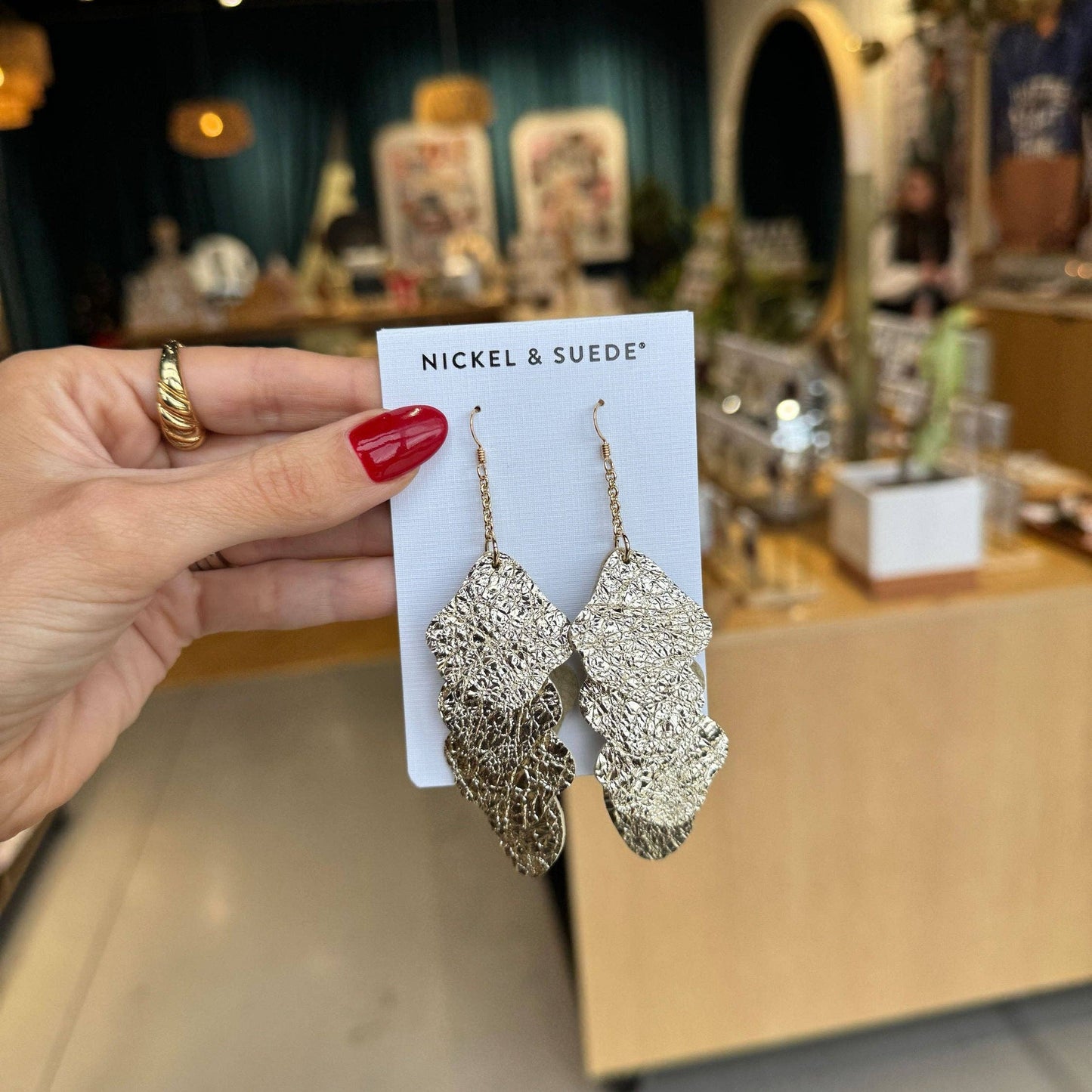 Crushed Gold Florence Earrings