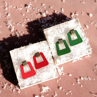 Crimson Shimmer Avery Earrings