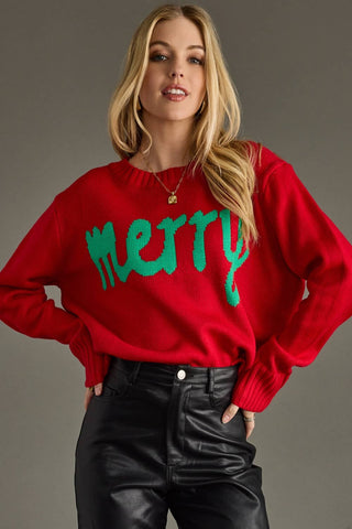 Merry Sweater: Red/Green