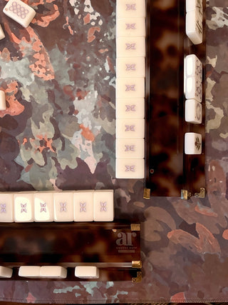 Tortoise Acrylic Mahjong Rack Set — Straight Pushers