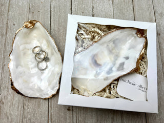Large Oyster Shell Dice Dish