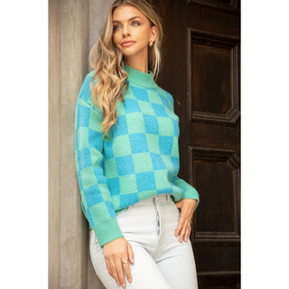 Kelly Checkered Sweater: MINT