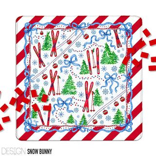 Mahjong Mat 31", Neoprene, Holiday, Christmas, Winter: Sugar Plum / Neoprene without bag