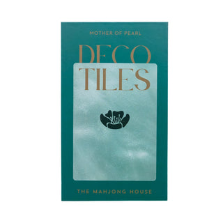 White Mother of Pearl Deco Mahjong Tiles