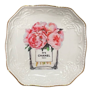 Pink Peonies Dice Dish