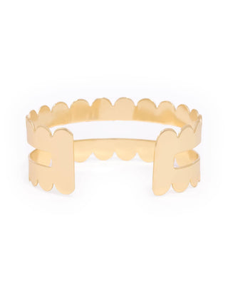 Remi Scalloped Edge Cuff Brass