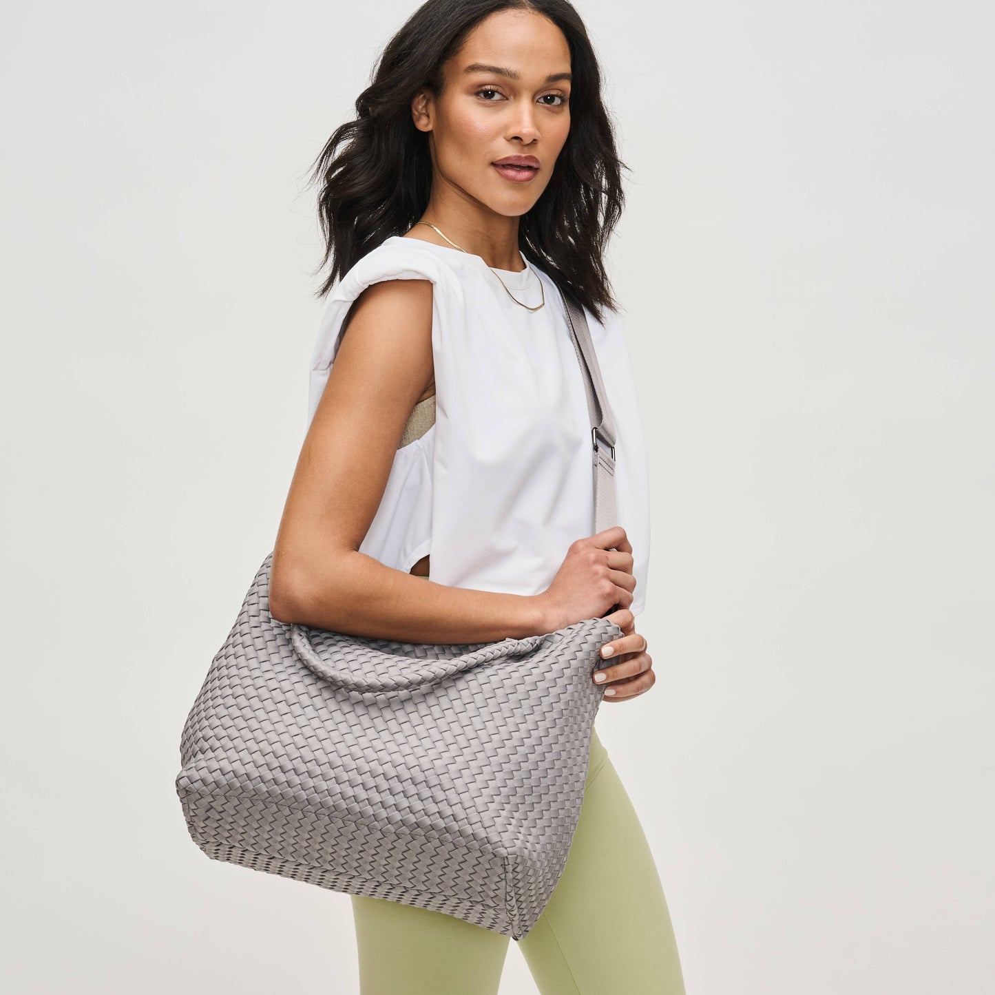 Sky's The Limit - Medium Woven Neoprene Tote: Black