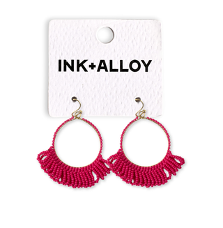 Kendra Earrings: Hot Pink