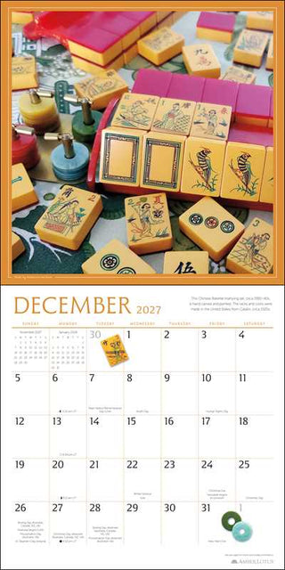Art of Mahjong 2027 Wall Calendar by Katherine  Hartman