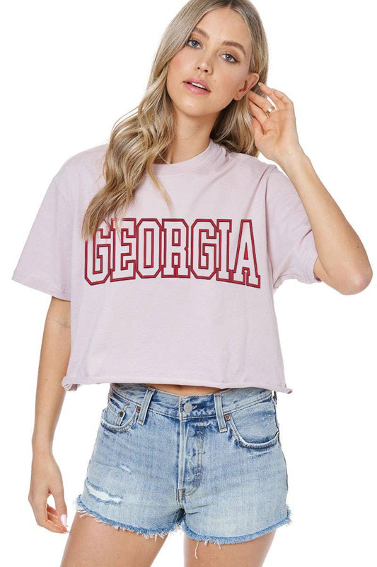 Georgia Graphic Tee: Rose