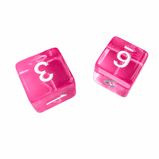 Colorful Jelly Translucent Mahjong Dice Gift Ready : Lagoon Green