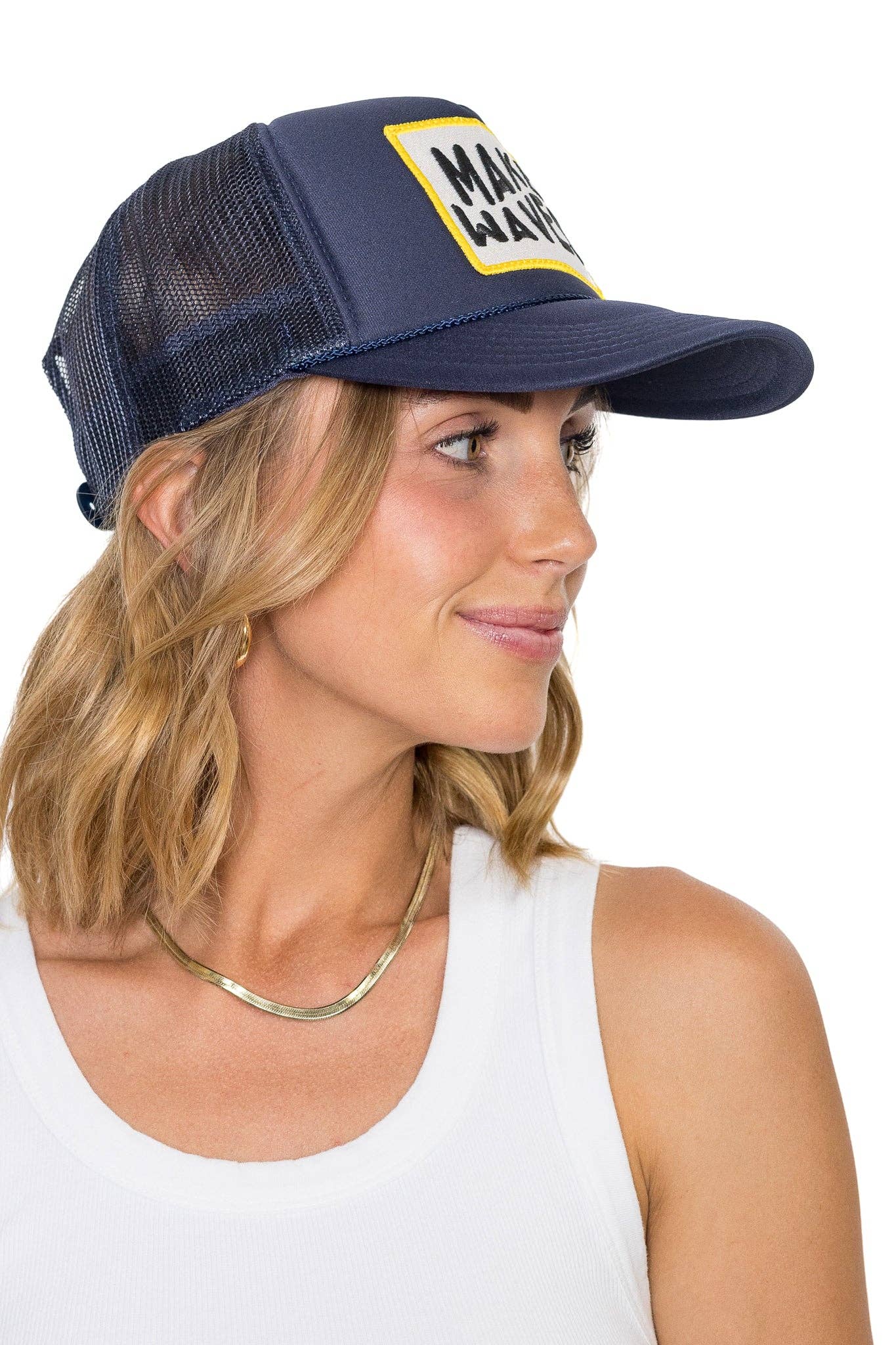Make Waves Trucker Hat in Navy 5/1: Navy