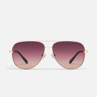 HIGH KEY EXTRA LARGE - GOLD IRIS SUNGLASSES: Gold