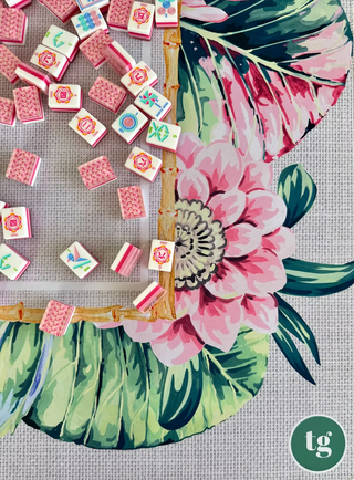 Lush Florals Mahjong Mat