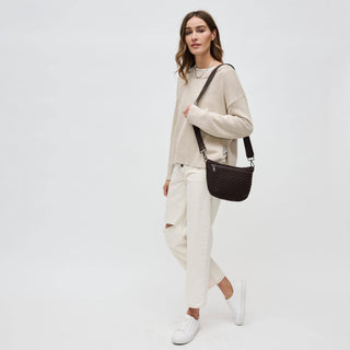 Ethereal - Woven Neoprene Crossbody Bag: Nude