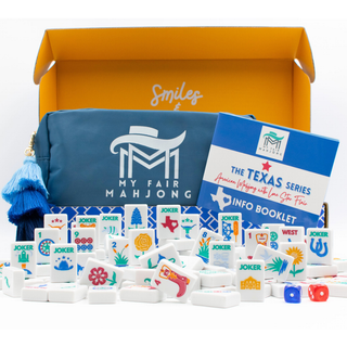 THE TEXAS SERIES  |  Mahjong with Lone Star Flair  |  Mesquite White Tile Set