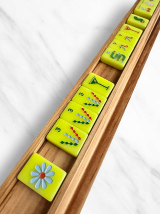 Mahjong Racks & Pushers (Set of 4): Aqua