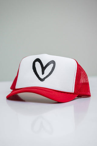 Imperfect Heart Trucker Hat - Classic Colorways: Camo/Red