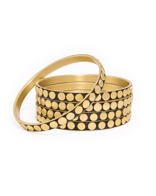 Katherine Bangle Set of 5 Brass