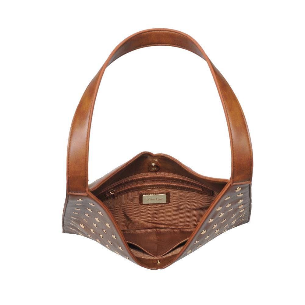 Tori Studded Hobo: Chocolate