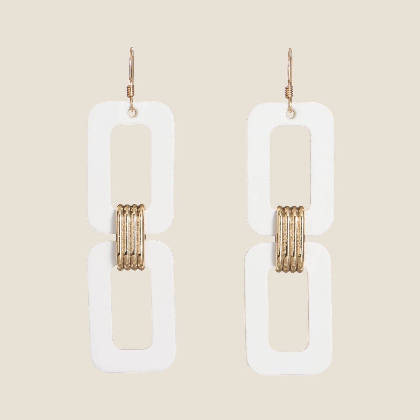 Blakely Earrings: White
