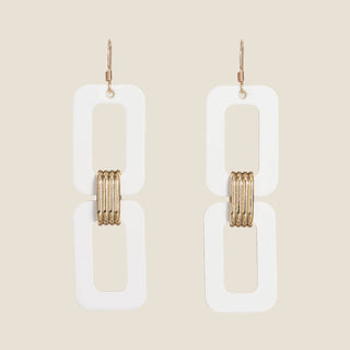 Blakely Earrings: White