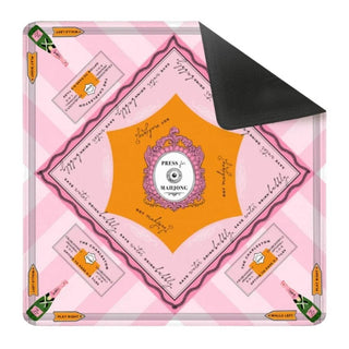 'Press for Mahjong' Mat | Champagne & Mahj Collection: 31.5" x 31.5"