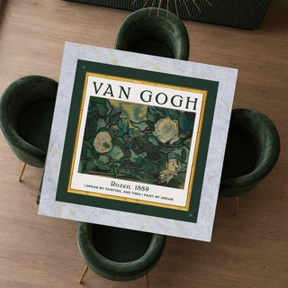 NEOPRENE Van Gogh Reversible Mahjong Mat – Starry Museum: Rozen | Roses