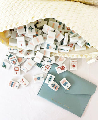 Woven Mahjong Carryall : Cream