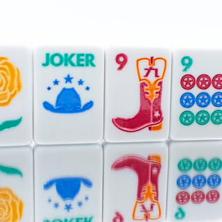THE TEXAS SERIES  |  Mahjong with Lone Star Flair  |  Mesquite White Tile Set