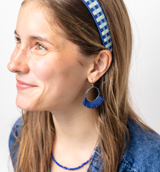 Kendra Earrings: Navy