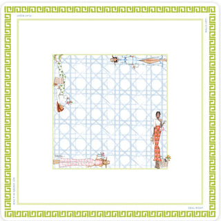 Brittany Fuson Blue Rattan Mat