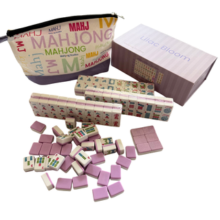 Mahjong Studios – American Mahjong Tile Set Yellow Lilac Ocean Blue: Rose Dragon