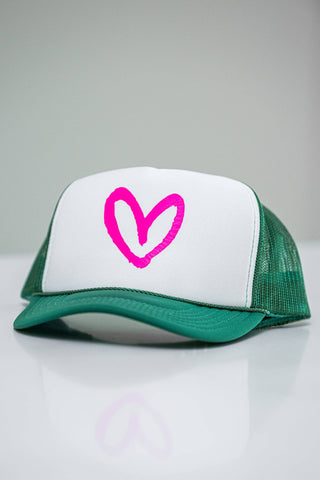 Imperfect Heart Trucker Hat - Classic Colorways: Camo/Red