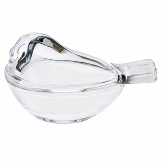 Glass Bird Dice Holder – Mahjong Game Accessory: Clear