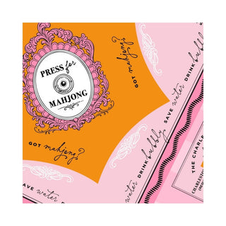 NEOPRENE 'Press for Mahjong' Mat | Champagne & Mahj