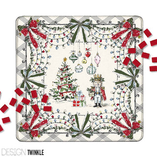 Mahjong Mat 31", Neoprene, Holiday, Christmas, Winter: Sugar Plum / Neoprene without bag