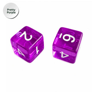 Colorful Jelly Translucent Mahjong Dice Gift Ready : Pretty Purple