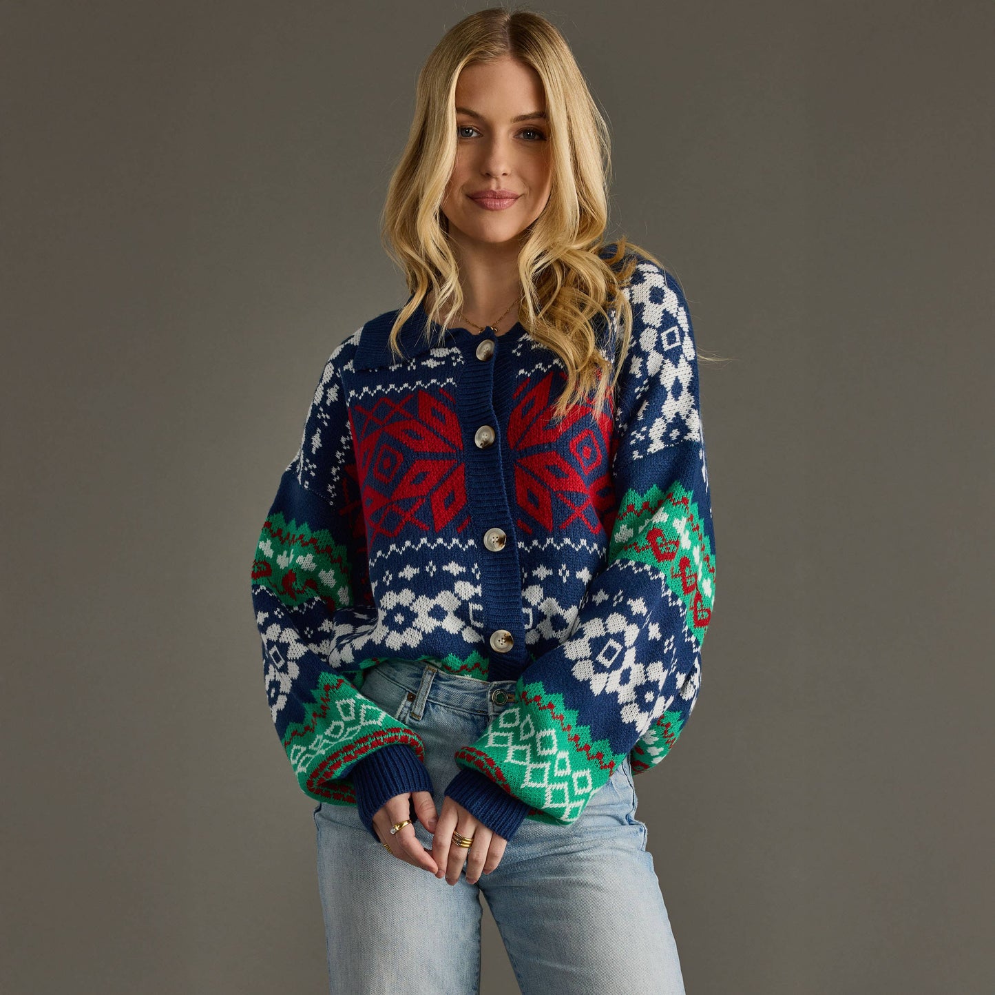 Evelyn Patterned Cardigan