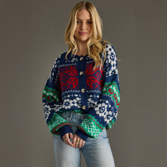 Evelyn Patterned Cardigan