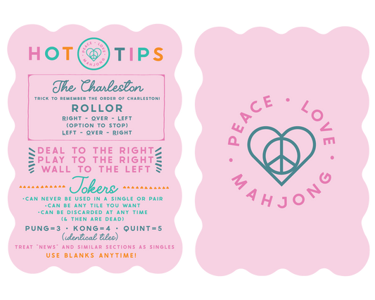 Mahjong Tile Shufflers (Set of 2): Hot Tips - Pink